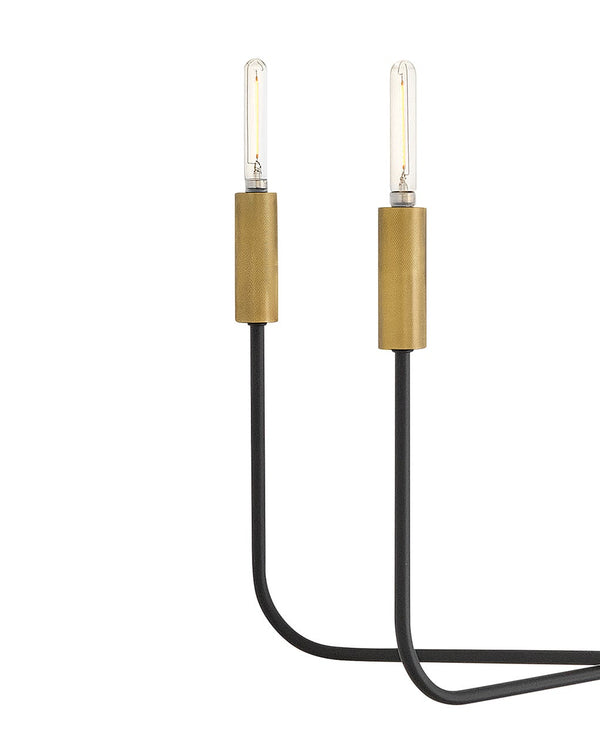 Haiel 28" Five Lights Medium Single Tier, Black