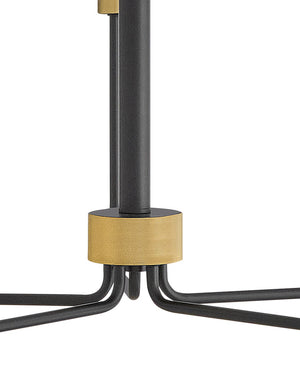 Haiel 28" Five Lights Medium Single Tier, Black