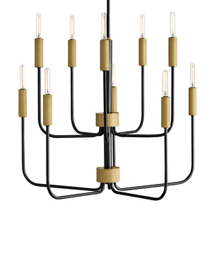 Haiel 30" Ten Lights Medium Multi Tier, Black