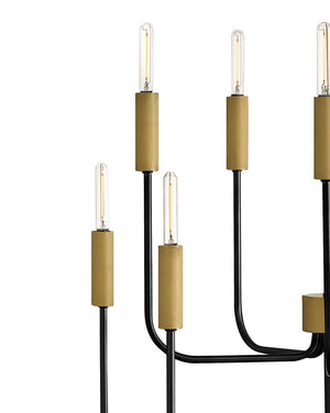 Haiel 30" Ten Lights Medium Multi Tier, Black