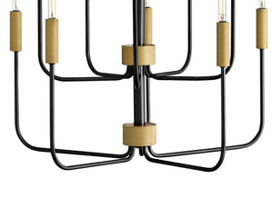 Haiel 30" Ten Lights Medium Multi Tier, Black