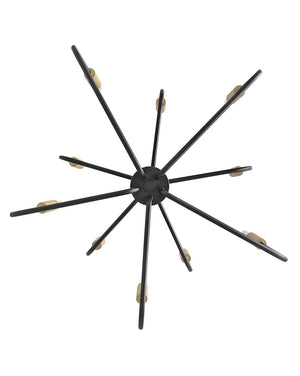 Haiel 30" Ten Lights Medium Multi Tier, Black