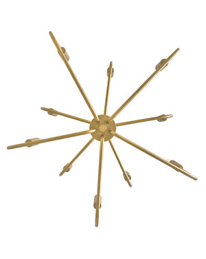 Haiel 30" Ten Lights Medium Multi Tier, Lacquered Brass