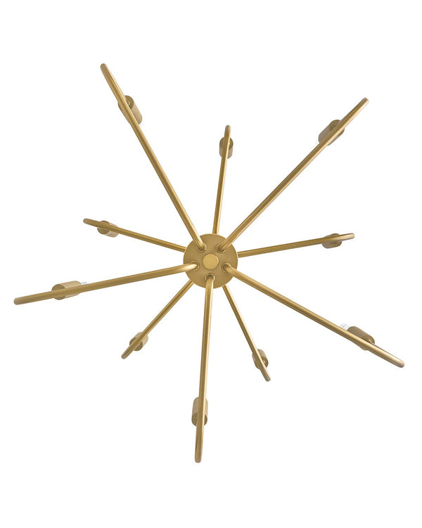 Haiel 30" Ten Lights Medium Multi Tier, Lacquered Brass