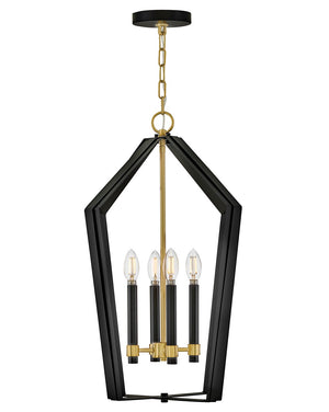 Xais 17" Four Lights Large Pendant, Black