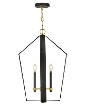 Xais 17" Four Lights Large Pendant, Black