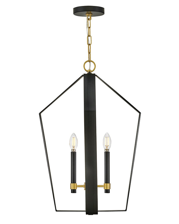 Xais 17" Four Lights Large Pendant, Black