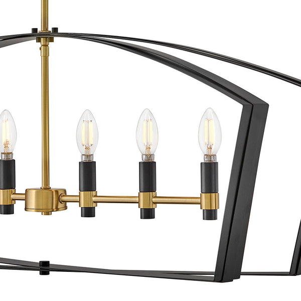 Xais 40" Six Lights Large Linear, Black