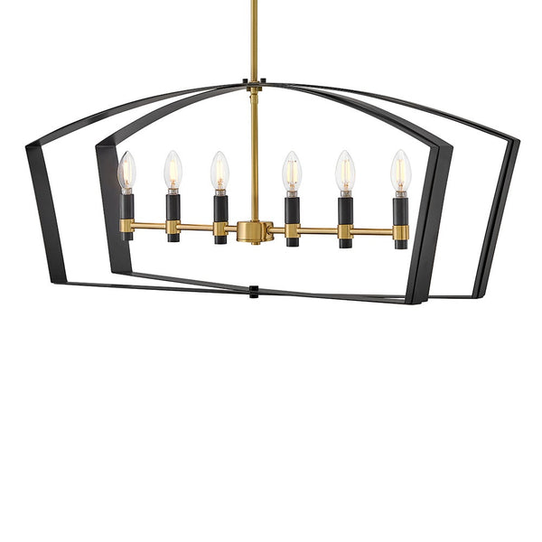 Xais 40" Six Lights Large Linear, Black