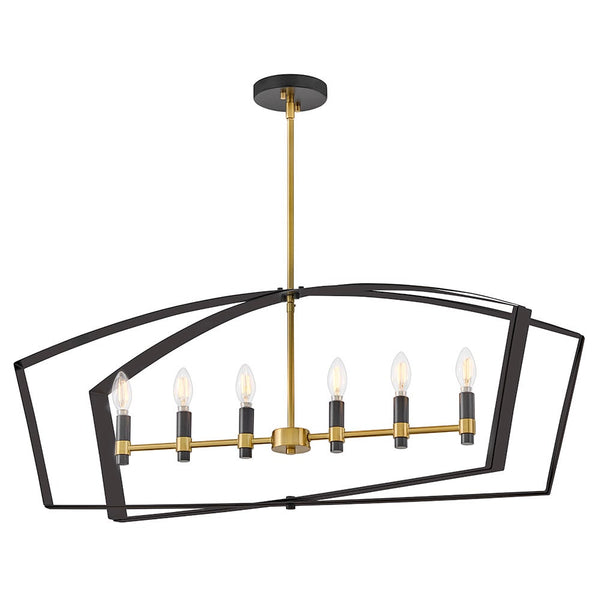 Xais 40" Six Lights Large Linear, Black