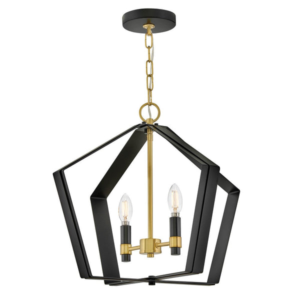 Xais 20" Two Lights Large Pendant, Black