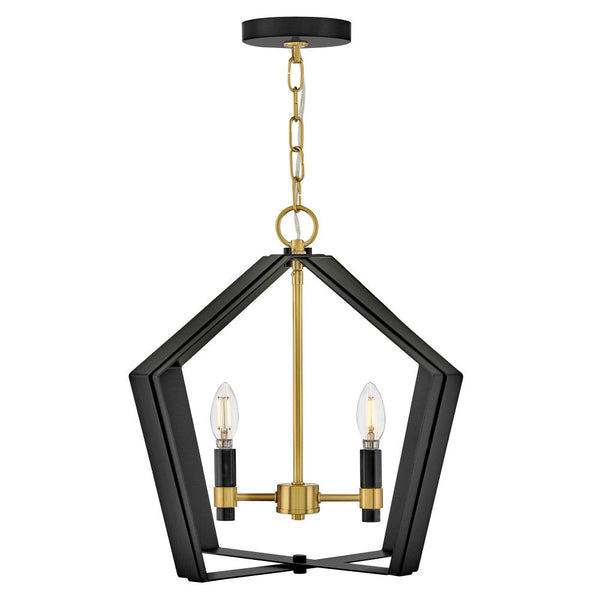 Xais 20" Two Lights Large Pendant, Black