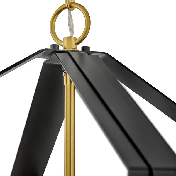 Xais 20" Two Lights Large Pendant, Black