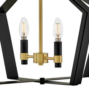 Xais 20" Two Lights Large Pendant, Black