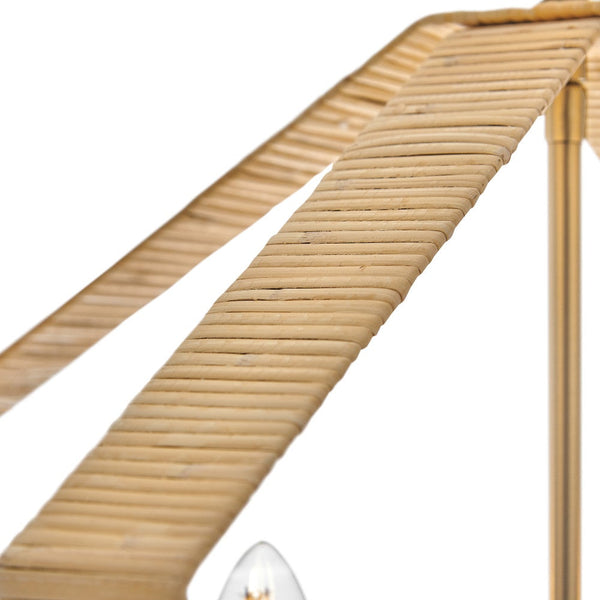 Xais 20" Two Lights Large Pendant, Lacquered Brass