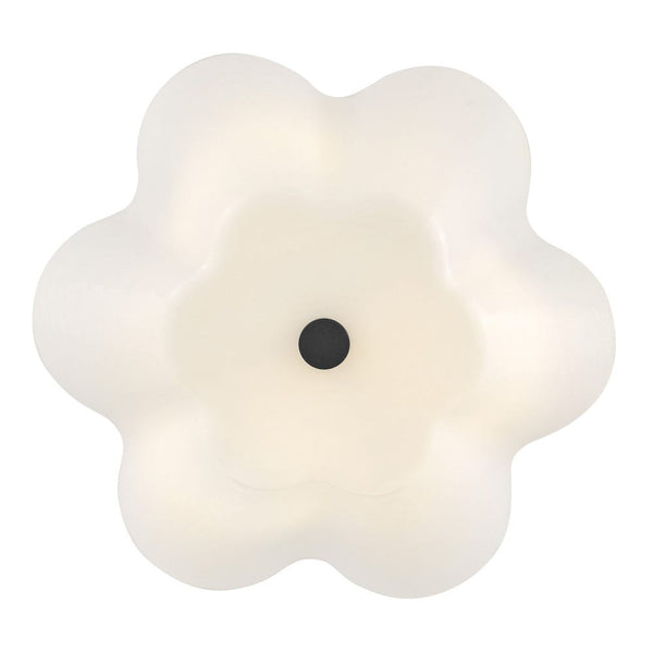 Paar 15" Three Lights Medium Semi-Flush Mount, Black