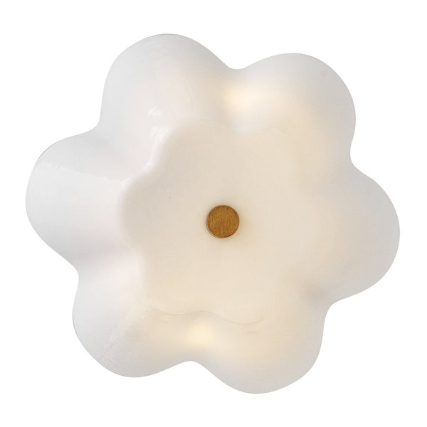 Paar 15" Three Lights Medium Semi-Flush Mount, Distressed Brass