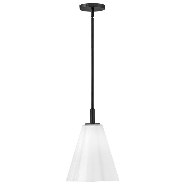 Paar 11" One Light Small Pendant, Black