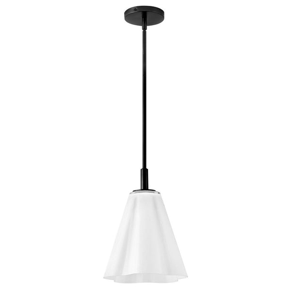 Paar 11" One Light Small Pendant, Black