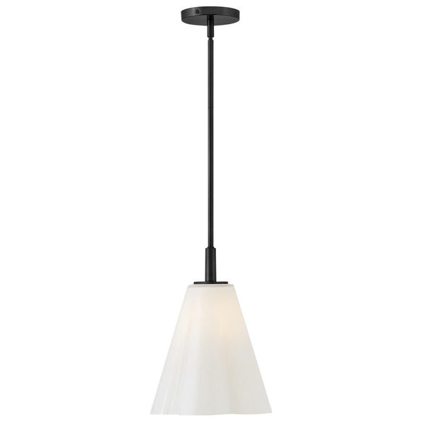 Paar 11" One Light Small Pendant, Black