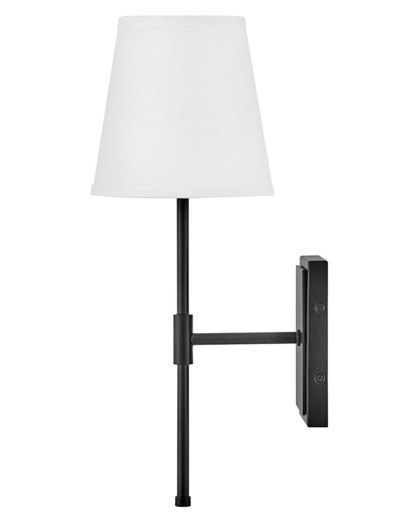 Taen 7" Medium Single Light Sconce, Black