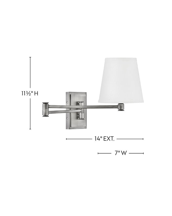 Taen 11" Medium Single Light Sconce, Antique Nickel