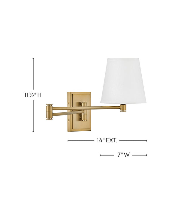 Taen 11" Medium Single Light Sconce, Lacquered Brass