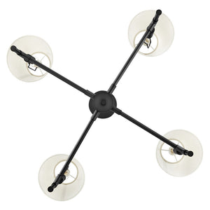 Taen 28" Four Lights Medium Single Tier, Black