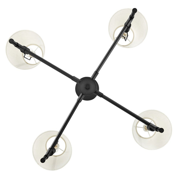 Taen 28" Four Lights Medium Single Tier, Black