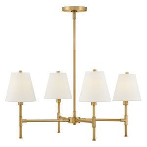 Taen 28" Four Lights Medium Single Tier, Lacquered Brass