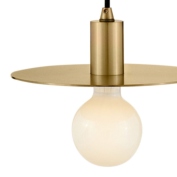 Hawyn 10" One Light Small Convertible Pendant, Lacquered Brass