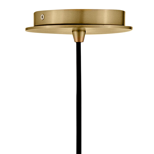 Hawyn 10" One Light Small Convertible Pendant, Lacquered Brass