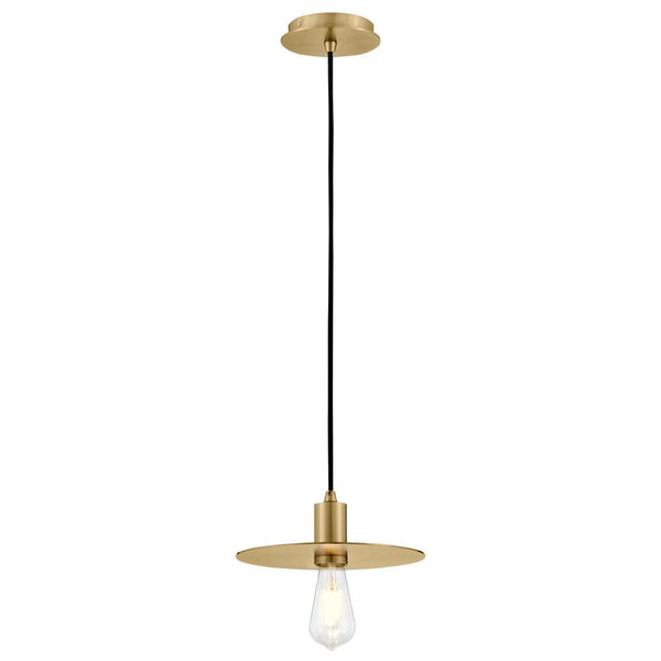 Hawyn 10" One Light Small Convertible Pendant, Lacquered Brass