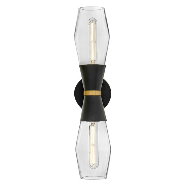 Elar 5" Two Lights Large Sconce, Black