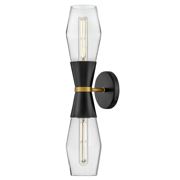 Elar 5" Two Lights Large Sconce, Black