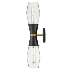 Elar 5" Two Lights Large Sconce, Black