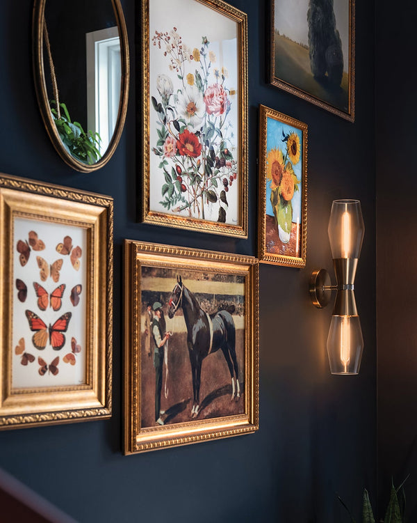 Elar 5" Two Lights Large Sconce, Lacquered Brass