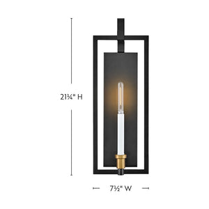 Xalen 7" Medium Single Light Sconce, Black