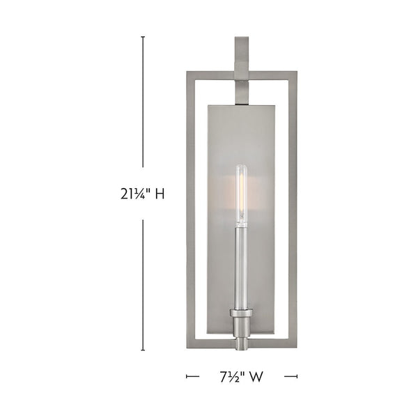 Xalen 7" Medium Single Light Sconce, Brushed Nickel