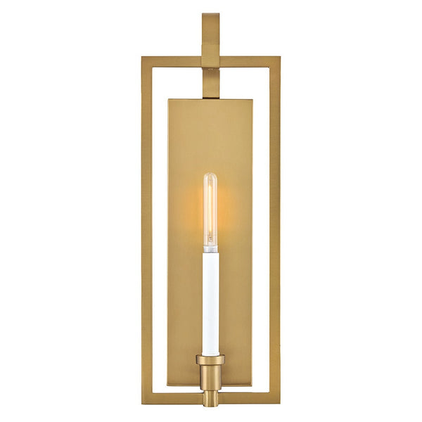 Xalen 7" Medium Single Light Sconce, Lacquered Brass