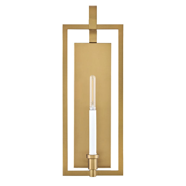 Xalen 7" Medium Single Light Sconce, Lacquered Brass