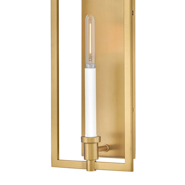 Xalen 7" Medium Single Light Sconce, Lacquered Brass