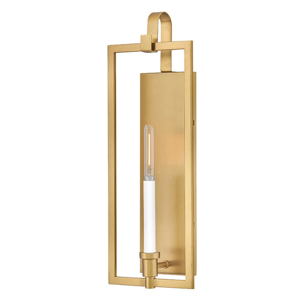Xalen 7" Medium Single Light Sconce, Lacquered Brass