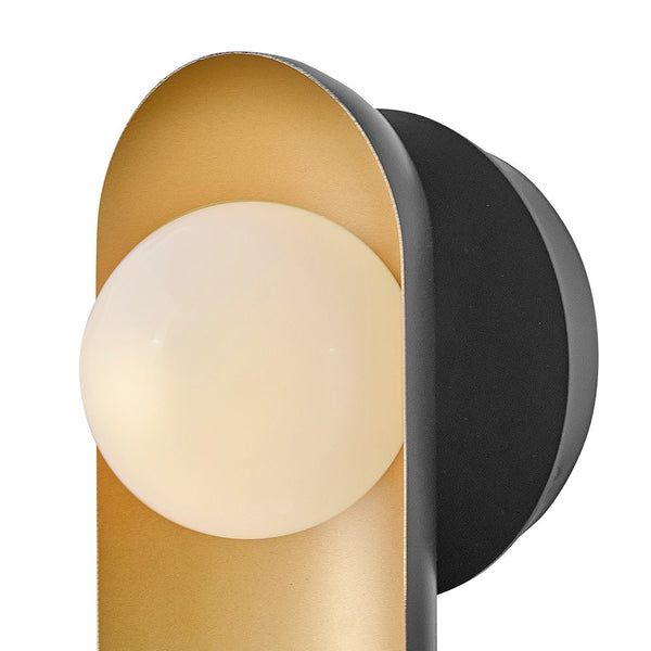 Kaar 6" Medium Single Light Sconce, Black