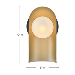 Kaar 6" Medium Single Light Sconce, Black