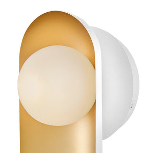 Kaar 6" Medium Single Light Sconce, Satin Off-White