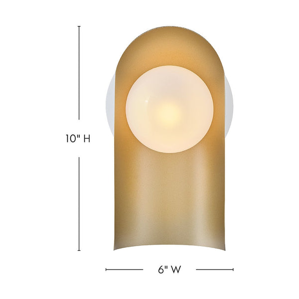 Kaar 6" Medium Single Light Sconce, Satin Off-White