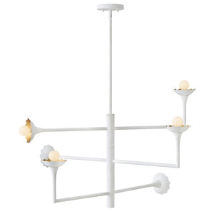 Zaor 36" Six Lights Large Adjustable Multi Tier, Textured Plaster
