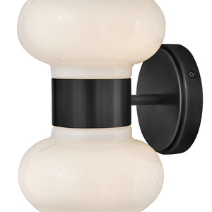 Joette 6" Two Lights Medium Sconce, Black