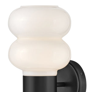 Joette 6" Two Lights Medium Sconce, Black